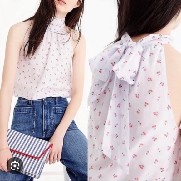 J crew cherry print blouse - Picture 2 of 3